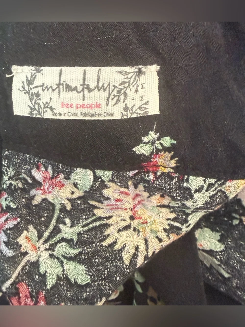Free People Paradise Black Floral Print Maxi Dress Size Medium - Picture 14 of 15